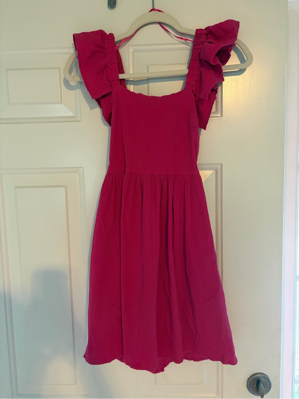 Ruffled Strap Fuchsia Sundress